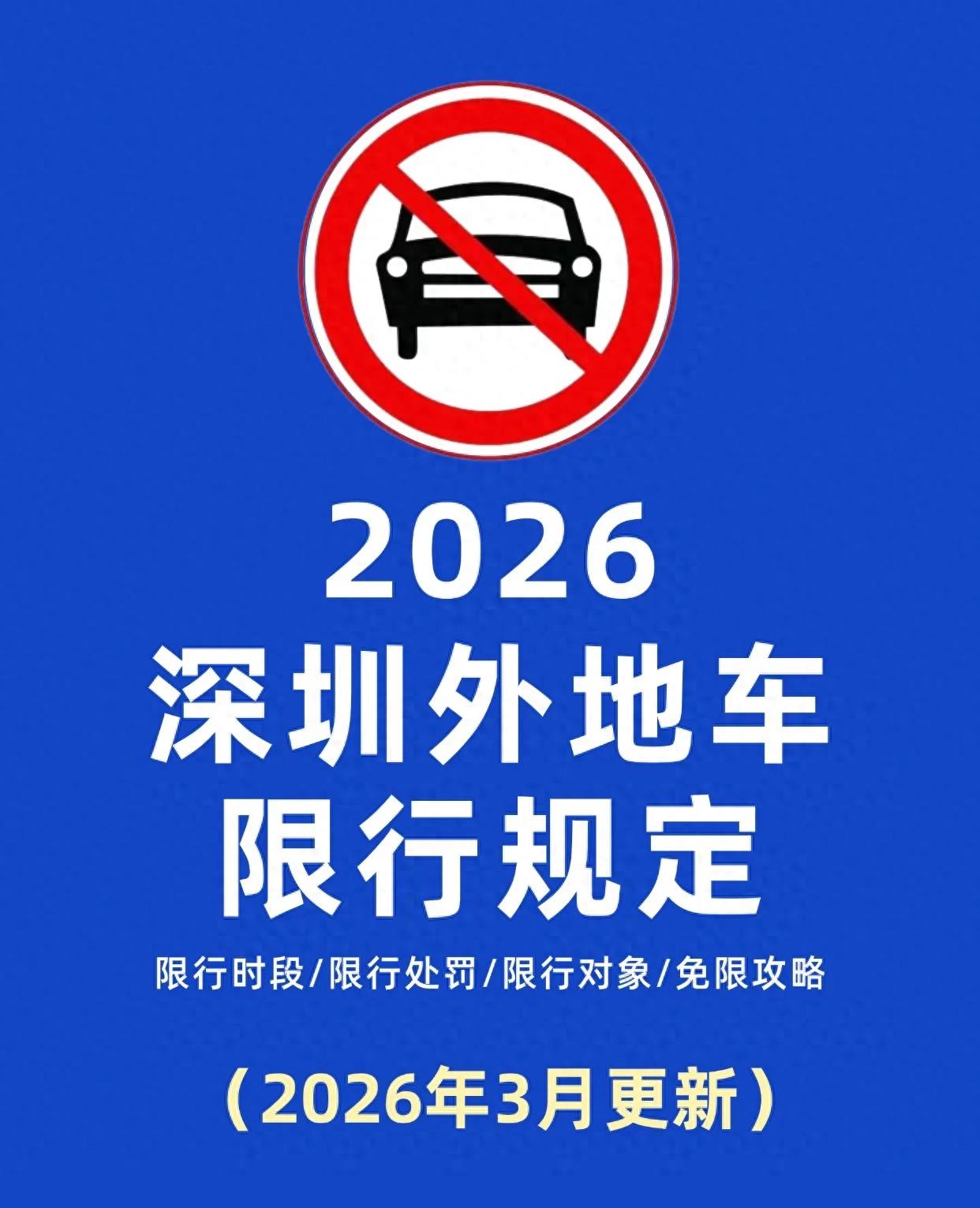 2026年3月深圳外地车限行规定，这些关键信息要知道