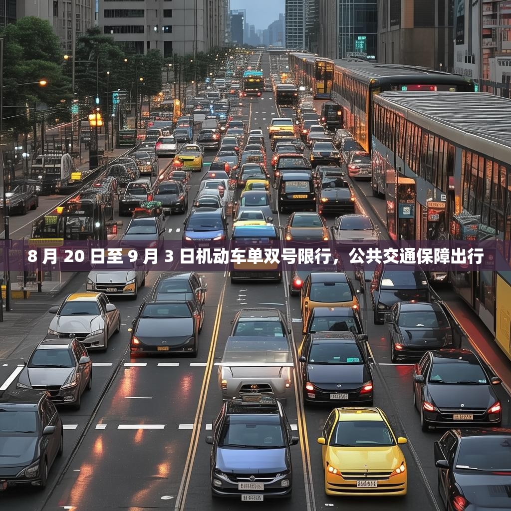 8 月 20 日至 9 月 3 日机动车单双号限行，公共交通保障出行