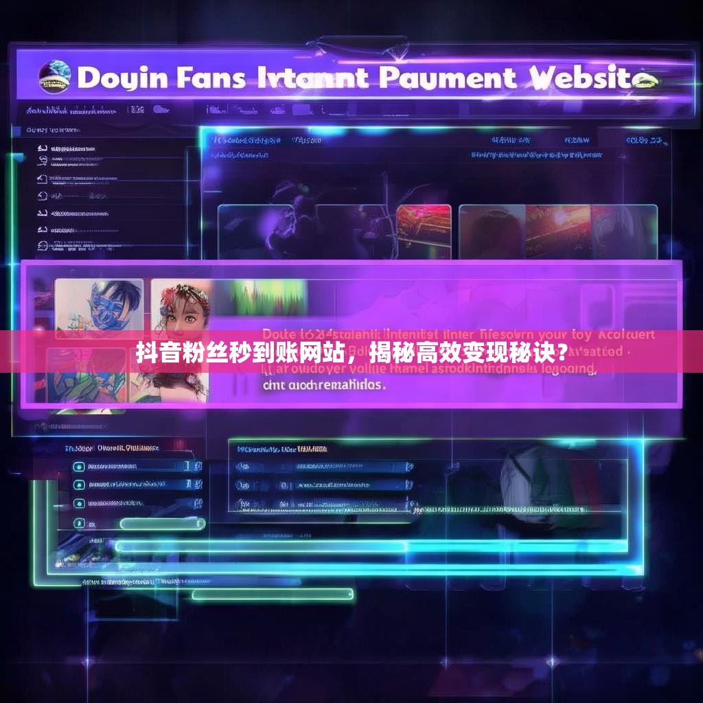 抖音粉丝秒到账网站,揭秘高效变现秘诀?