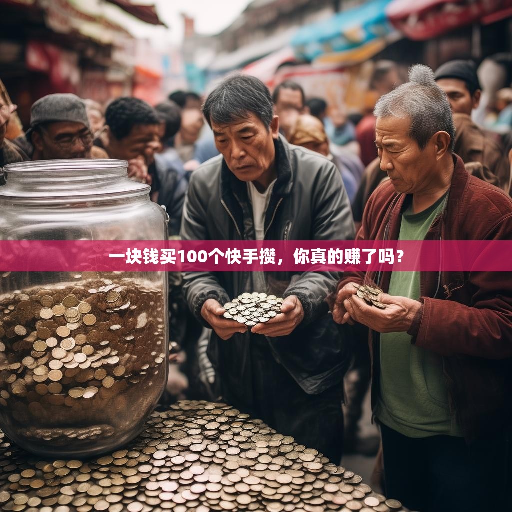 详细阅读:一块钱买100个快手攒,你真的赚了吗? 一块钱买100个快手攒,你真的赚了吗?