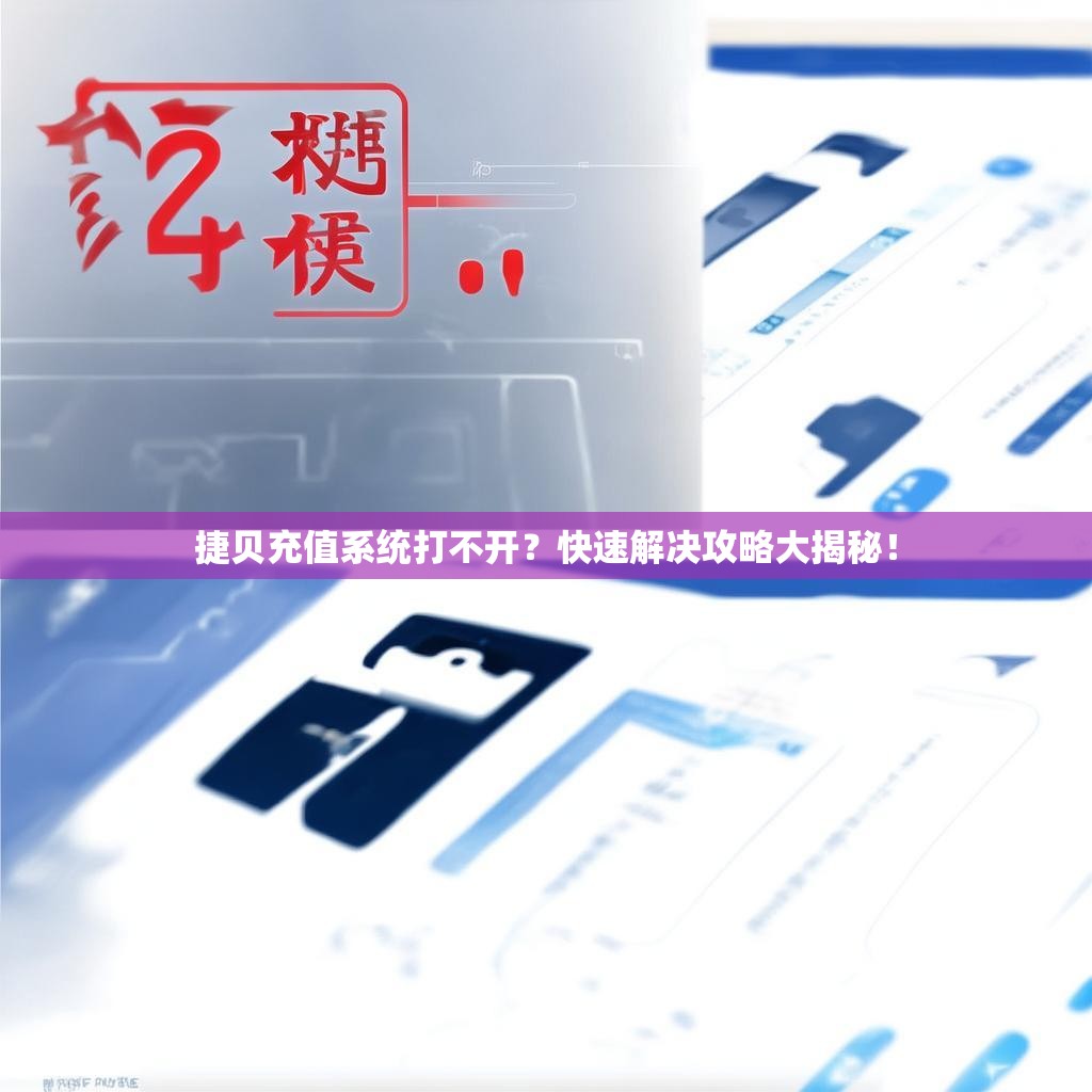 捷贝充值系统打不开?快速解决攻略大揭秘!